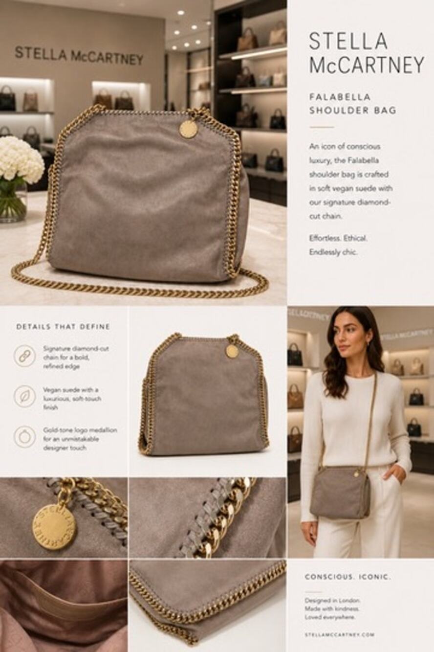 Stella McCartney Falabella Fold-Over Tote Bag*NEW with Tags CHAI & Gold Hardware